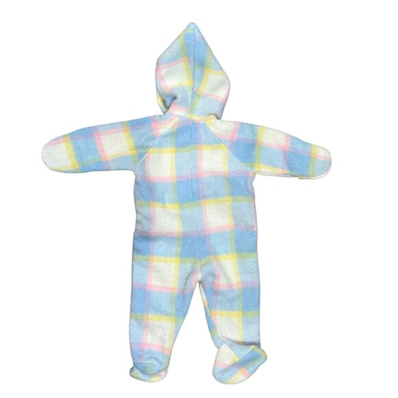 Quiltex Baby Winter Snowsuit Fleece One Piece Retro Infant 9 Months Warm Outdoor - Picture 6 of 8